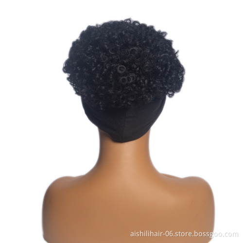 Aishili wholesale wig with headband attached black deep wave headband wigs for black women